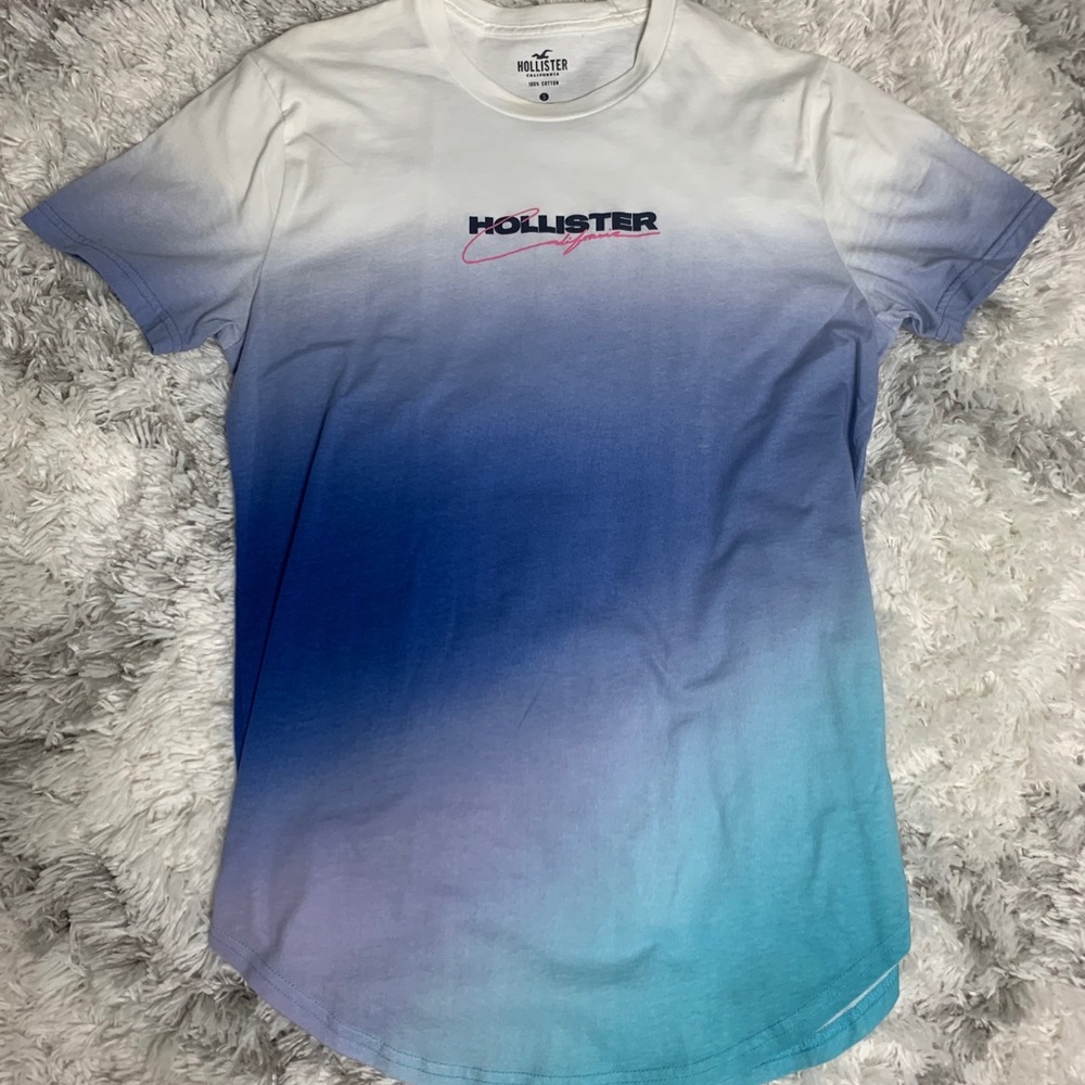 Hollister California White/Blue Shirt Size S